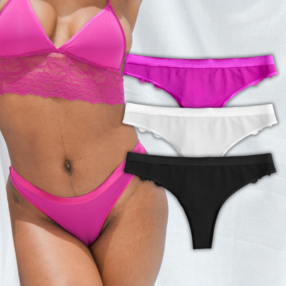 The Carmen Thong 3pcs Mix Bundle Pack - Magenta, Black, Ivory