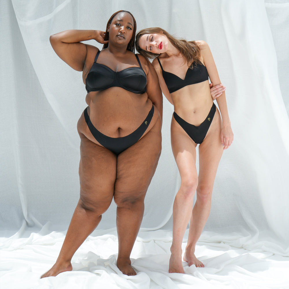 The Nancy Seamless Thong 3pcs Black Bundle Pack