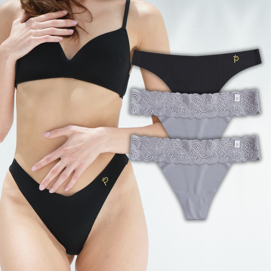 The Nancy and Becca Seamless Thong 3pcs Mix Bundle Pack